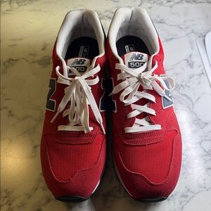 Men’s Size 11 New Balance Red, Blue and Gray Sneakers GM500SC